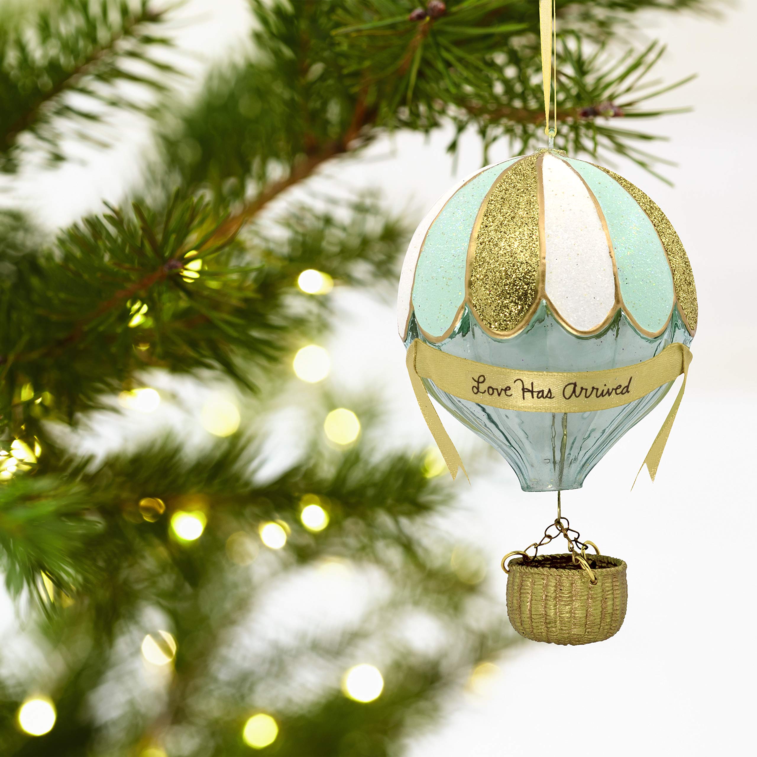 Hallmark Christmas Ornaments, Hallmark Signature Premium Hot Air Balloon Glass Ornament