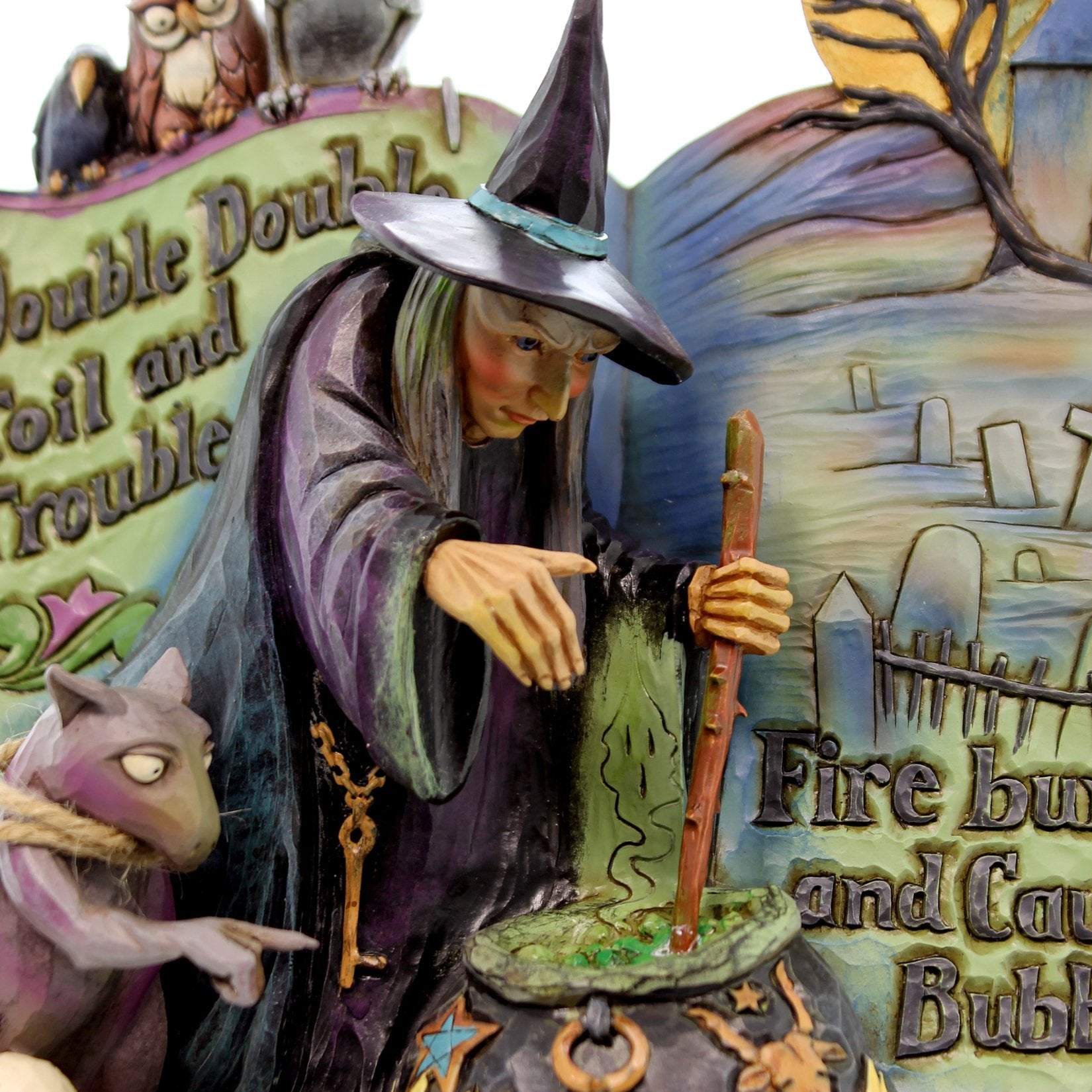 Jim Shore Heartwood Creek Curses Witch Spell Book Halloween Figurine 4047839 New