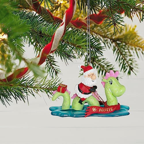 Hallmark Keepsake Christmas Ornament 2023, Just Believe, Santa and Loch Ness Monster, Santa Collectors Gifts