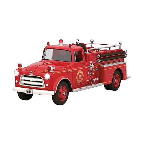 Hallmark Keepsake Christmas Ornament 2023, Fire Brigade 1956 Dodge Fire Engine 2023, Ornament with Light, Fire Fighter Gifts