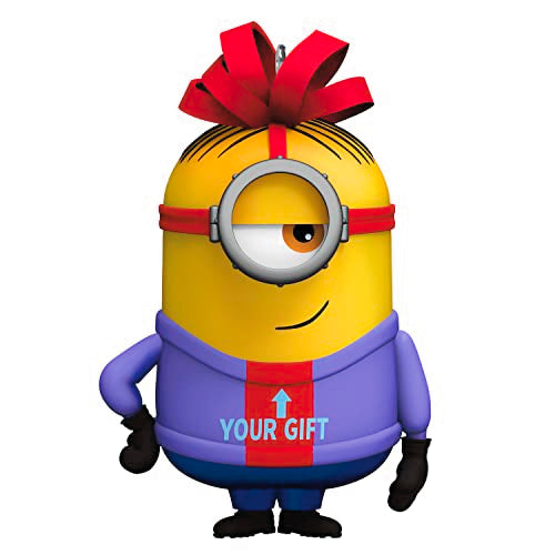 Hallmark Keepsake Christmas Ornament 2023, Minions The Gift of Stuart Musical, Minions Gift