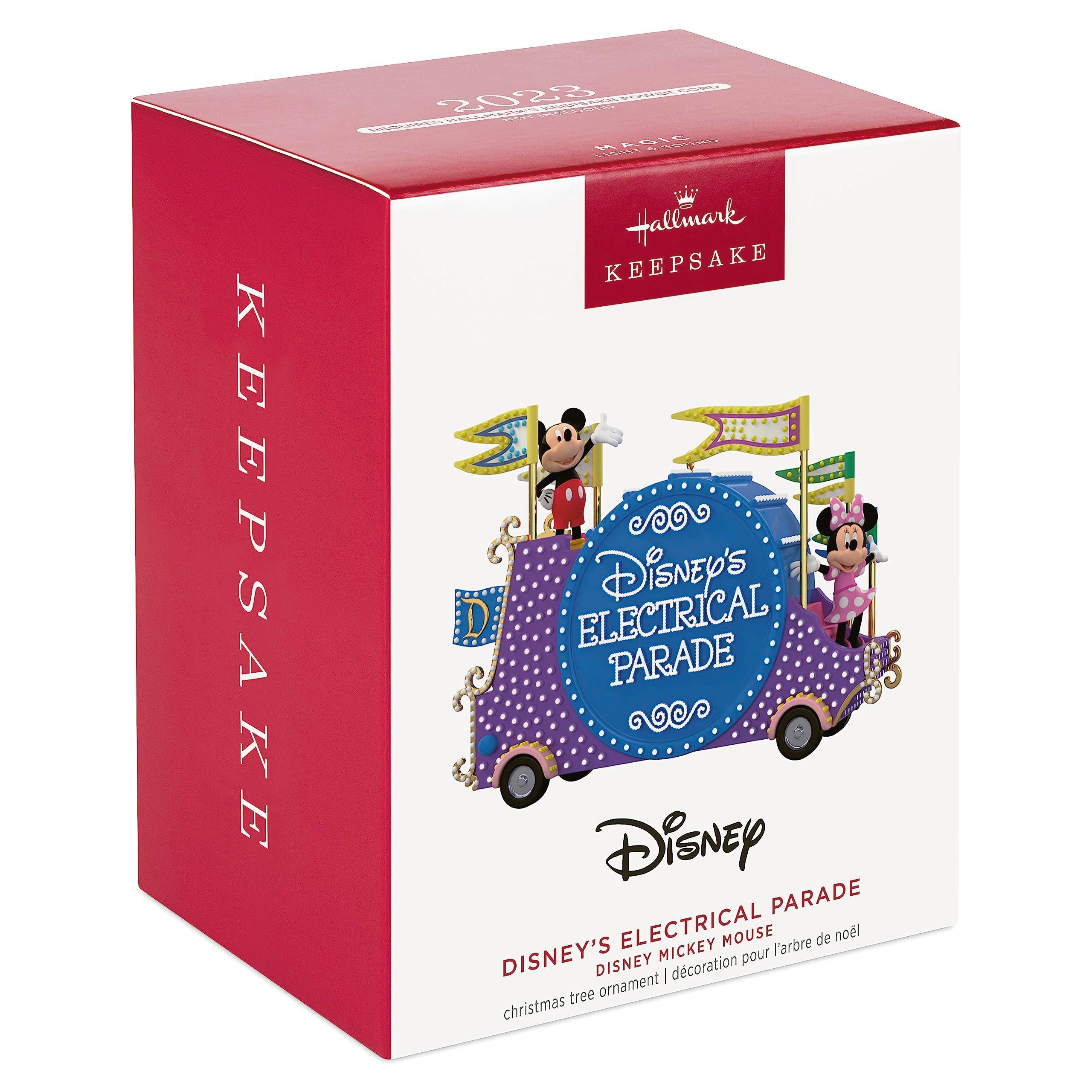 Hallmark Keepsake Christmas Ornament 2023, Disney Mickey Mouse Disney's Electrical Parade Musical With Light, Gifts for Disney Fans