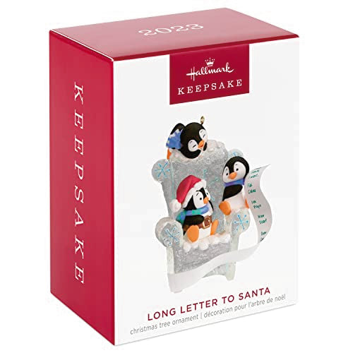 Hallmark Keepsake Christmas Ornament 2023, Long Letter to Santa Penguin, Gifts for Her