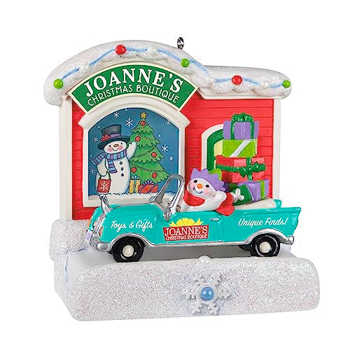 Hallmark Keepsake Christmas Ornament 2023, Happy Holiday Parade Collection Joanne's Christmas Boutique Musical with Light, Gifts for Her