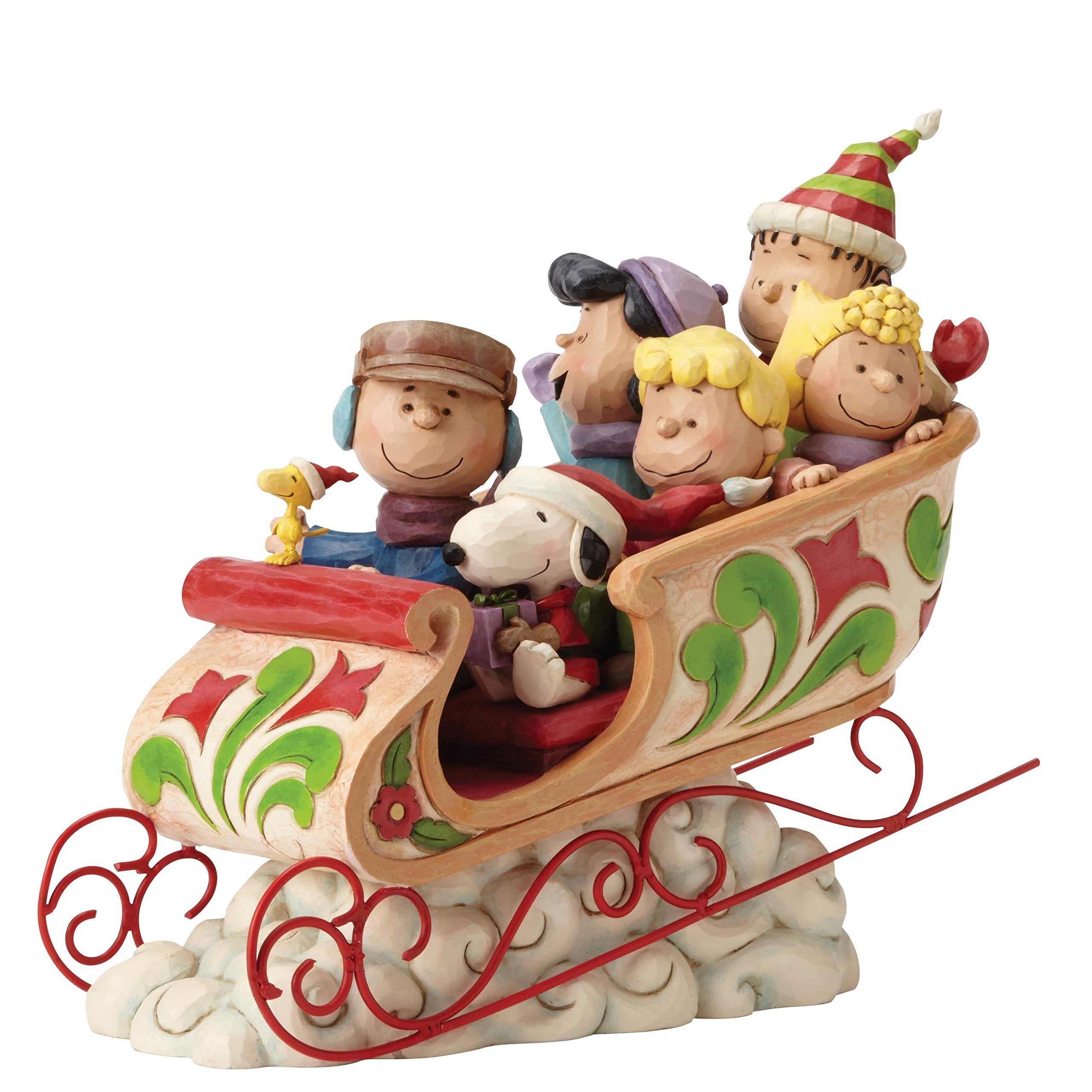 Enesco Jim Shore Peanuts Dashing Through The Snow Sleigh Ride Figurine 4052722 New