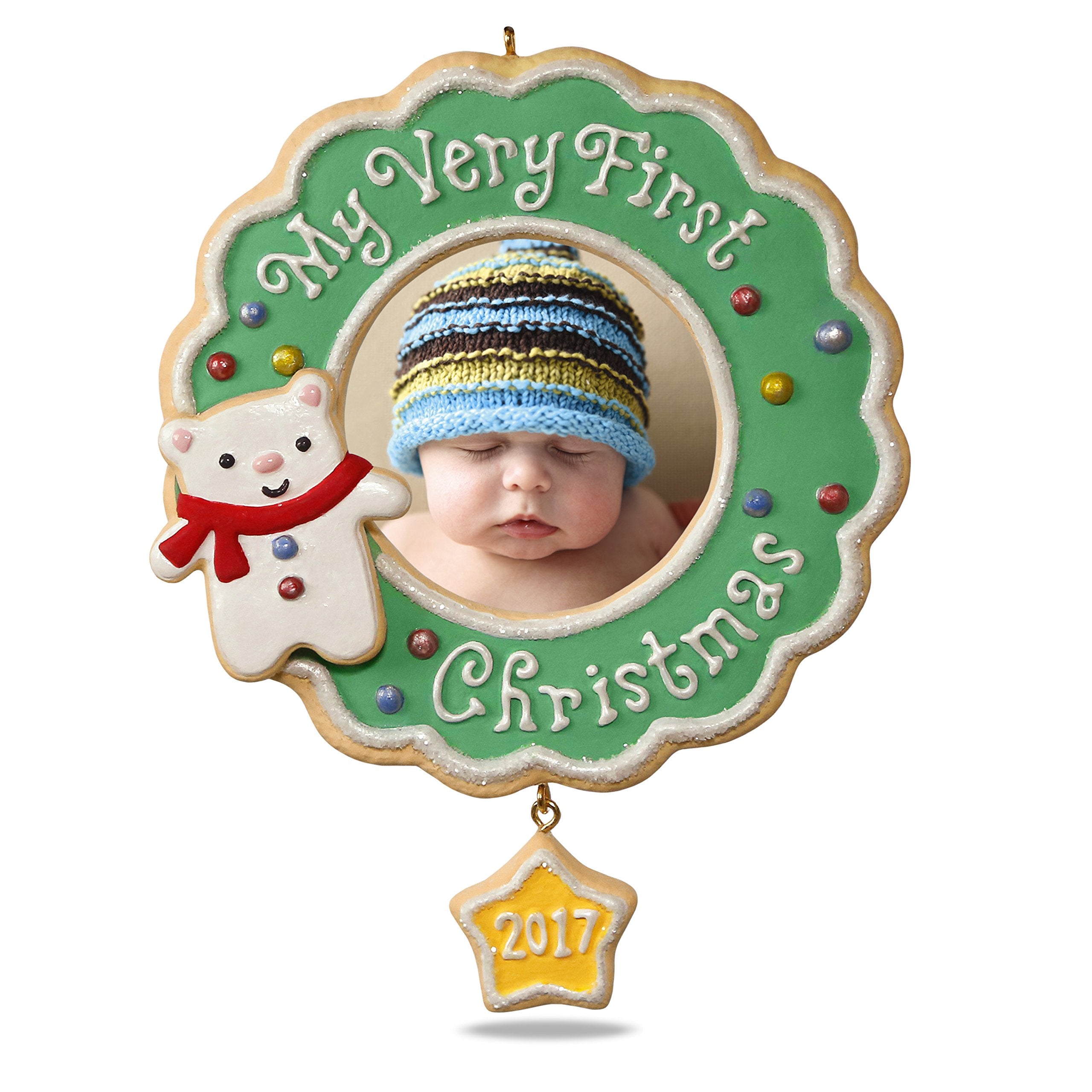 Hallmark Keepsake 2017 My Very First Christmas Picture Frame Dated Christmas Ornament