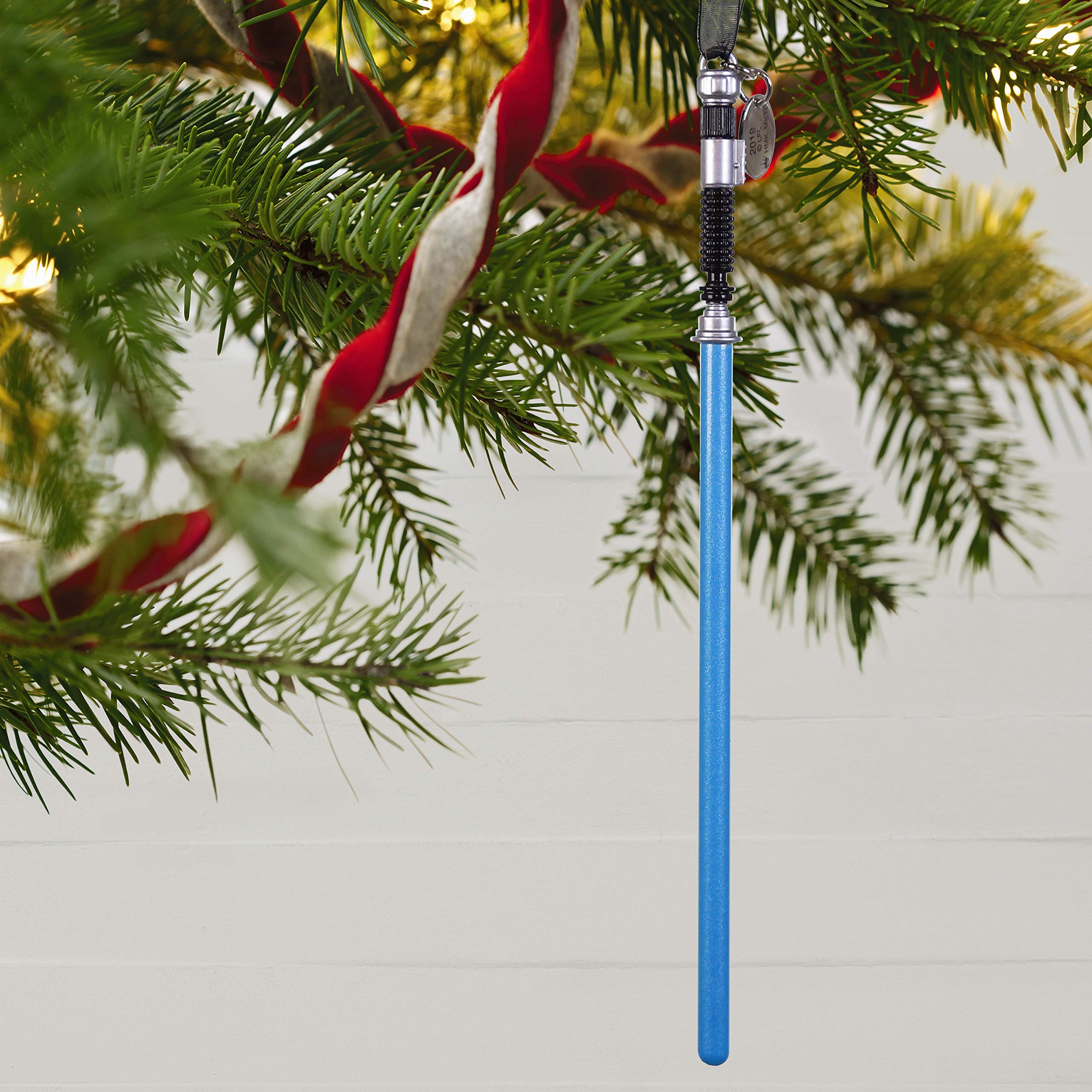 Hallmark Keepsake Christmas 2019 Year Dated Star Wars Darth Vader, OBI-Wan Kenobi and Yoda Lightsabers Ornament, Metal, Set of 3