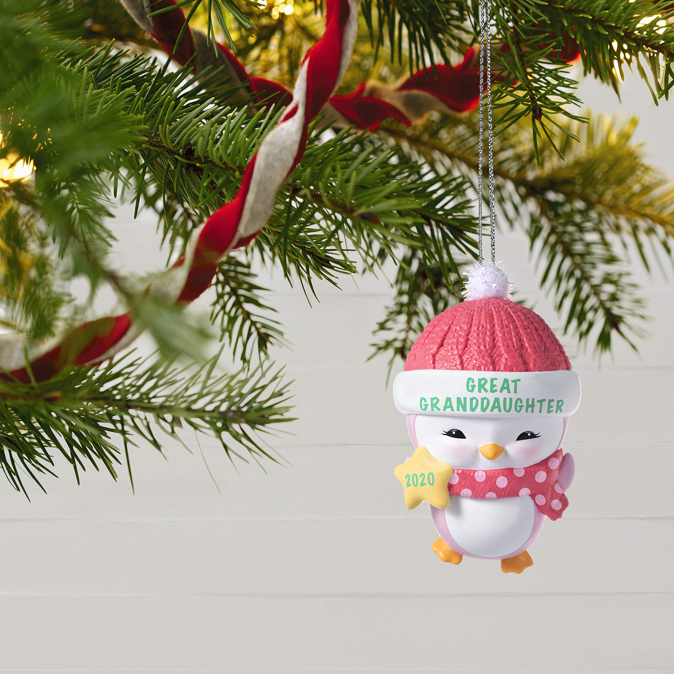 Hallmark Keepsake Christmas Ornament 2020 Year-Dated, Great-Granddaughter Penguin (1399QGO1661)