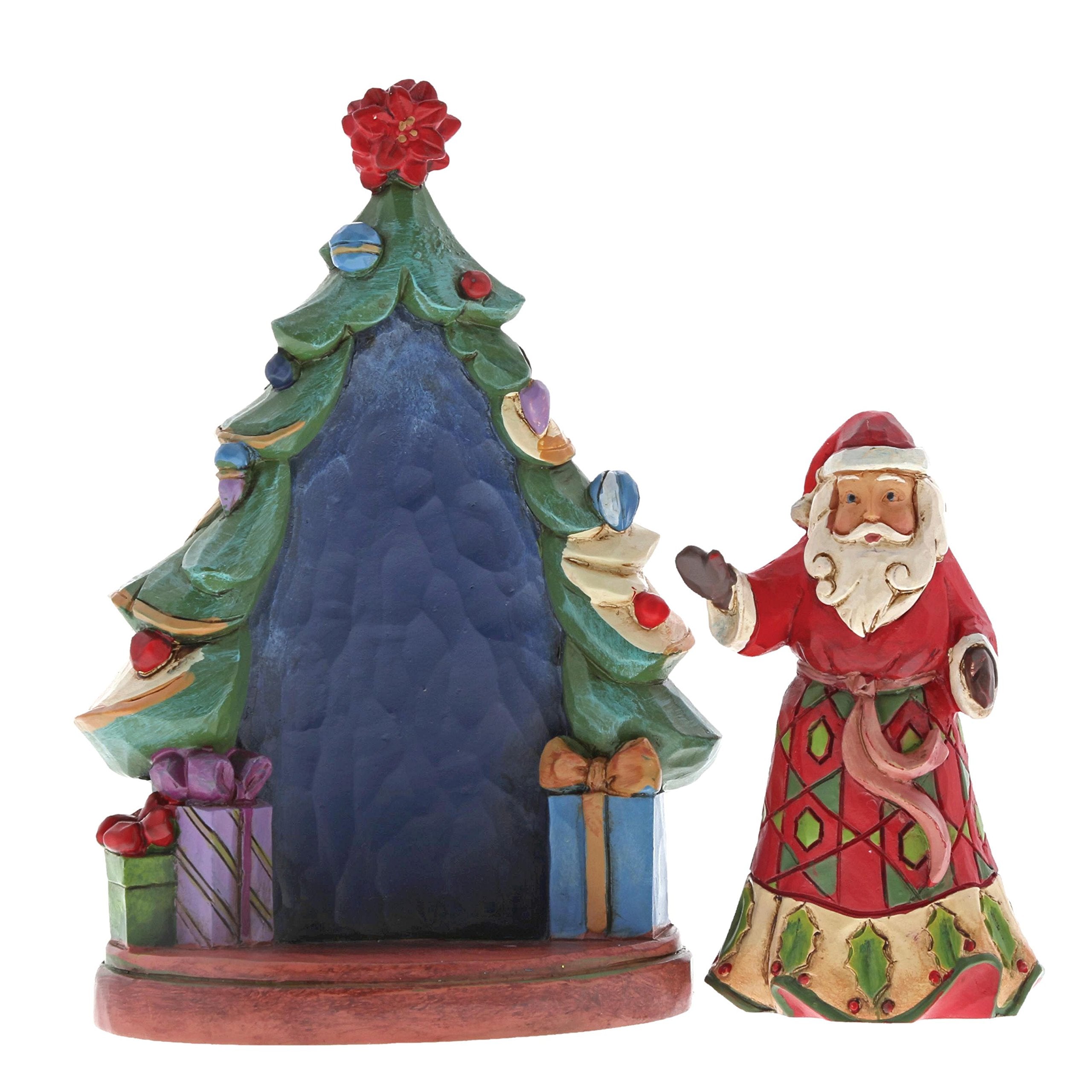Enesco Jim Shore Heartwood Creek Santa with Tree Set