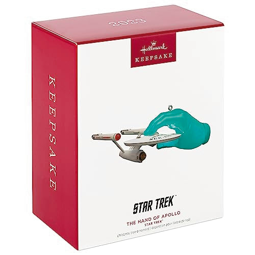 Hallmark Keepsake Christmas Ornament 2023, Star Trek The Hand of Apollo U.S.S. Enterprise, Gifts for Trekkies