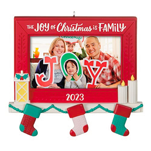 Hallmark Keepsake Christmas Ornament 2023, Family Joy Photo Frame, Picture Gifts