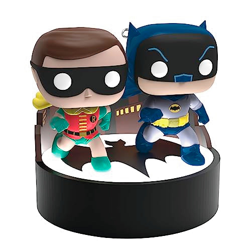 Hallmark Keepsake Christmas Ornament 2023, Batman The Classic TV Series, Batman and Robin Funko POP! Ornament with Light and Sound, Super Hero Gifts