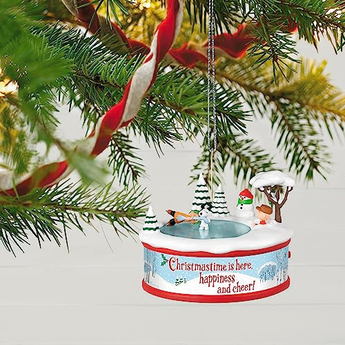 Hallmark Keepsake Christmas Ornament 2023, The Peanuts Gang Christmastime is Here Musical Ornament with Motion, Gifts for Peanuts Fans