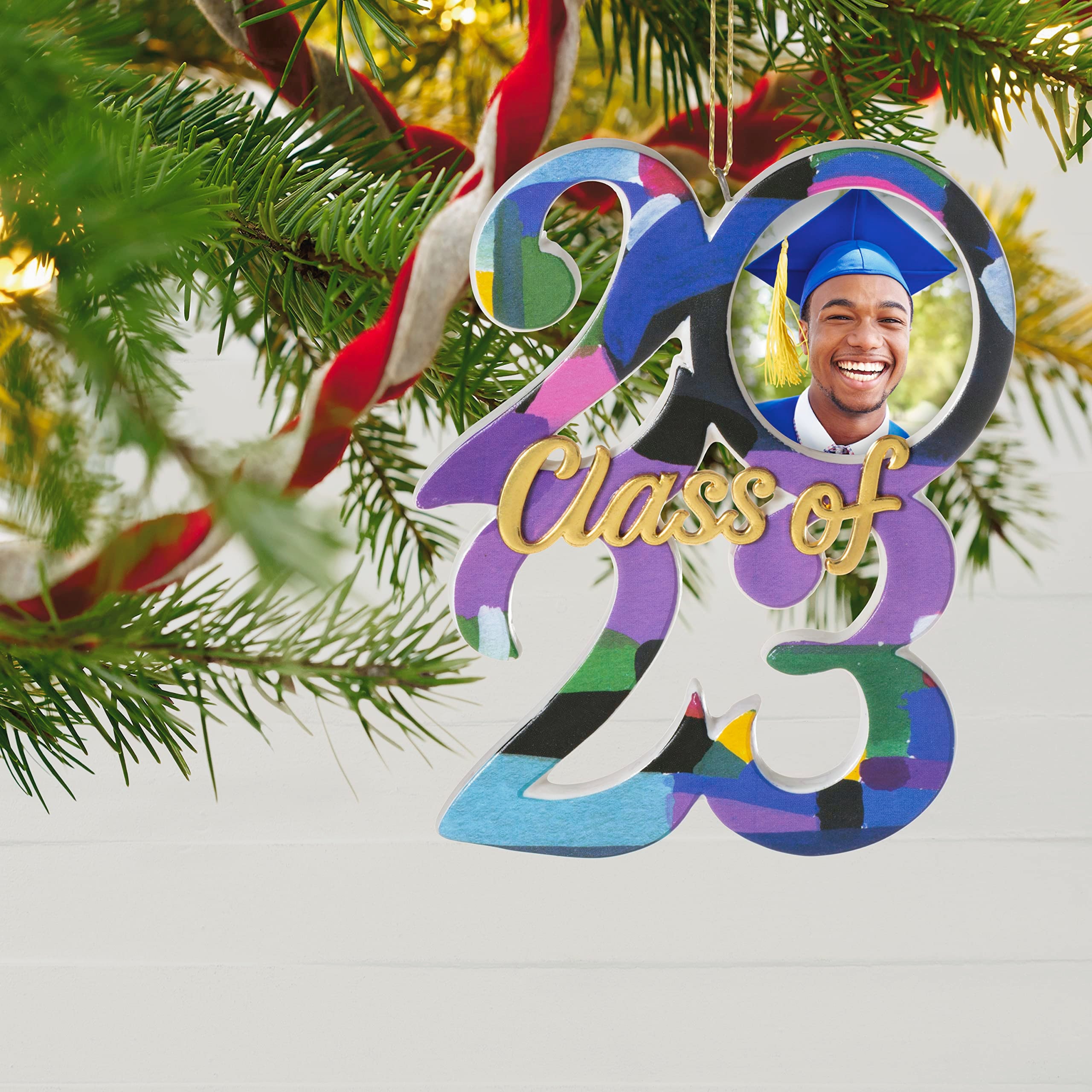 Hallmark Keepsake Christmas Ornament, Congrats Grad!, Class of 2023 Graduation Picture Frame Ornament