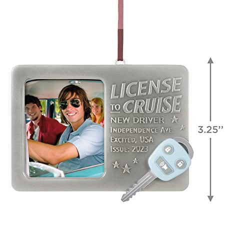 Hallmark Keepsake Christmas Ornament 2023, New Driver Picture Frame, License to Cruise