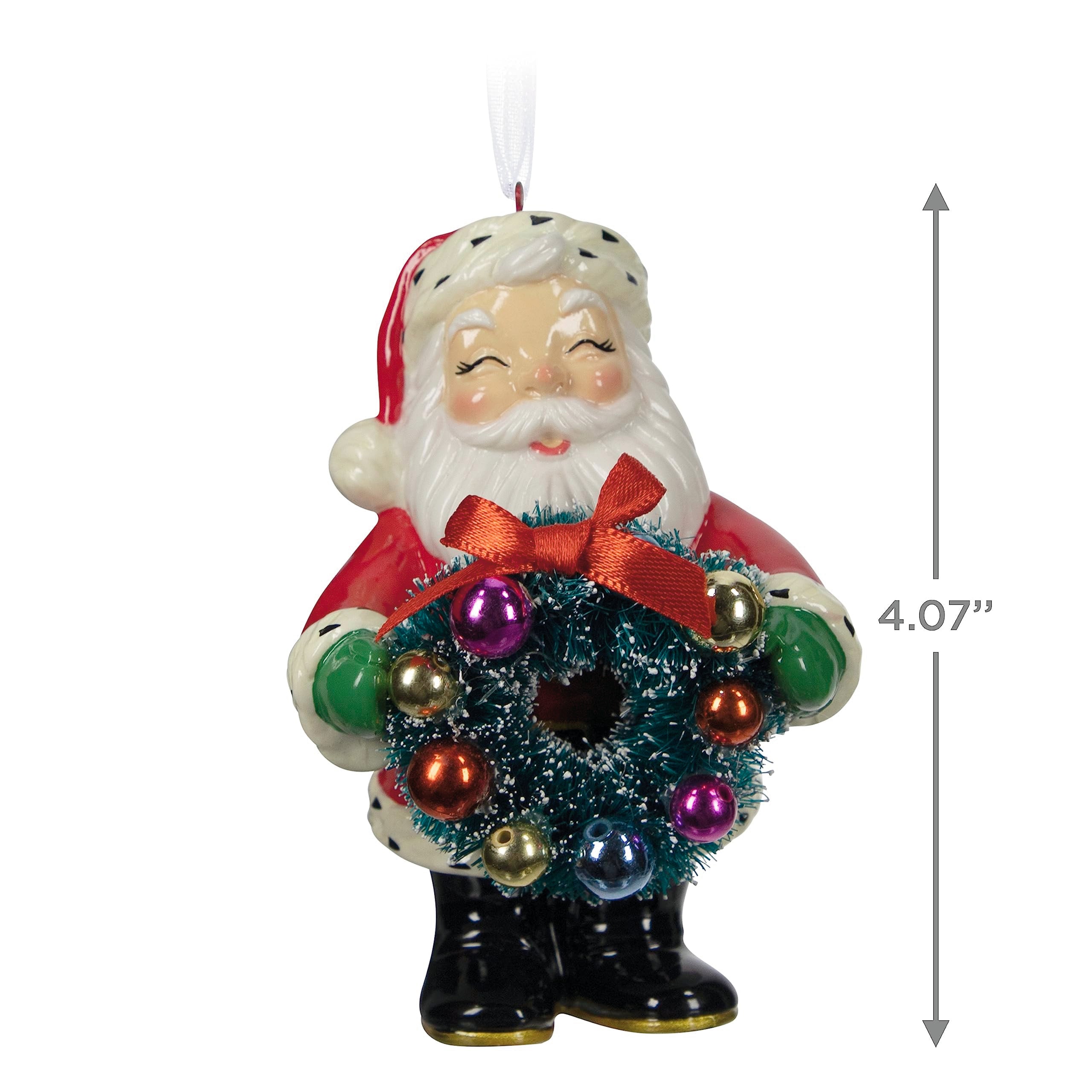 Hallmark Keepsake Christmas Ornament 2023, Jolly Santa Porcelain Ornament Special Edition, Santa Collectors Gifts