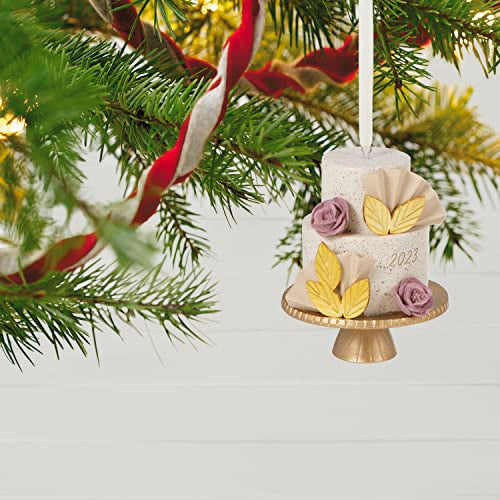 Hallmark Keepsake Christmas Ornament 2023, A Sweet Beginning, Wedding Cake Ornament