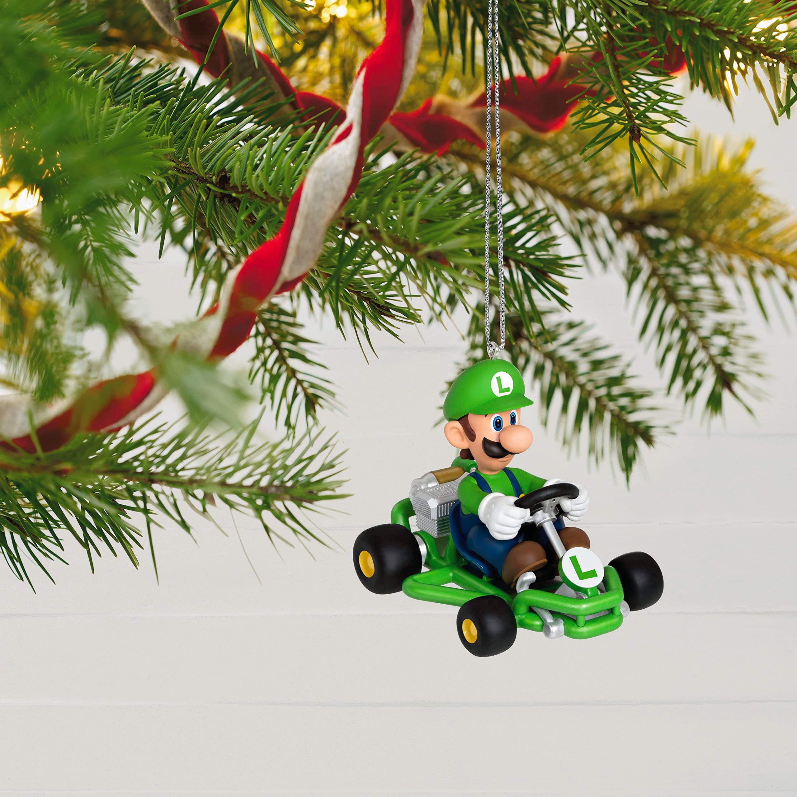 Hallmark Keepsake Christmas Ornament 2023, Nintendo Mario Kart Luigi Ornament, Gifts for Gamers