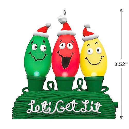 Hallmark Keepsake Christmas Ornament 2023, "Let's Get Lit" Funny Ornament with Light, Funny Gifts