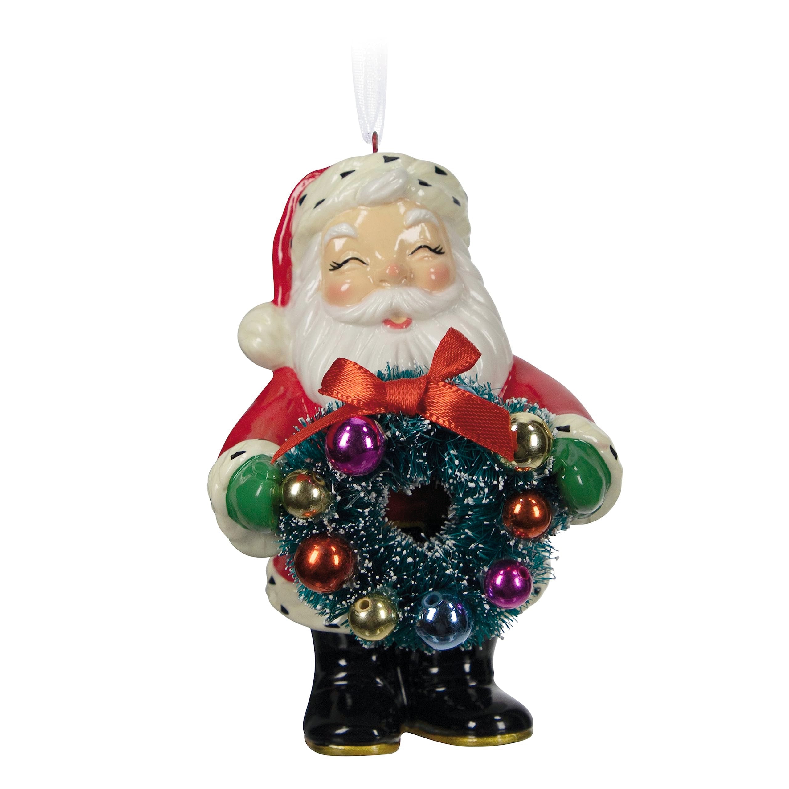 Hallmark Keepsake Christmas Ornament 2023, Jolly Santa Porcelain Ornament Special Edition, Santa Collectors Gifts