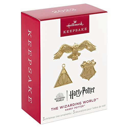 Hallmark Keepsake Miniature Christmas Ornaments 2023, Harry Potter The Wizarding World Metal, Mini Set of 3, Gifts for Harry Potter Fans