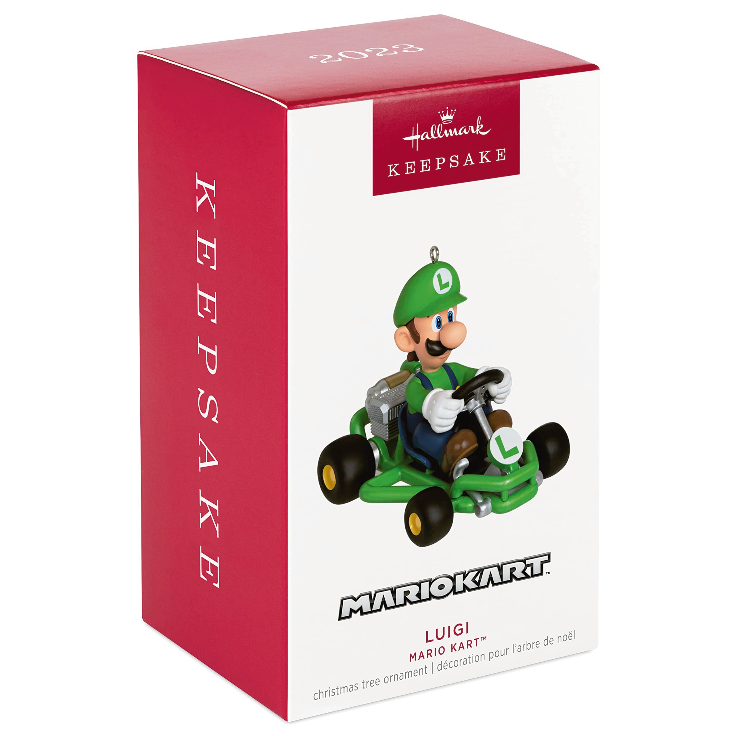 Hallmark Keepsake Christmas Ornament 2023, Nintendo Mario Kart Luigi Ornament, Gifts for Gamers