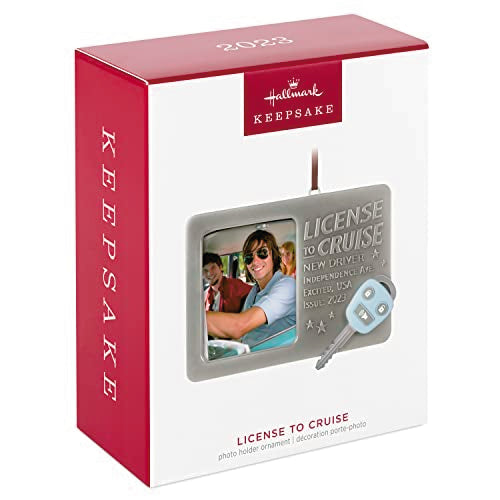 Hallmark Keepsake Christmas Ornament 2023, New Driver Picture Frame, License to Cruise