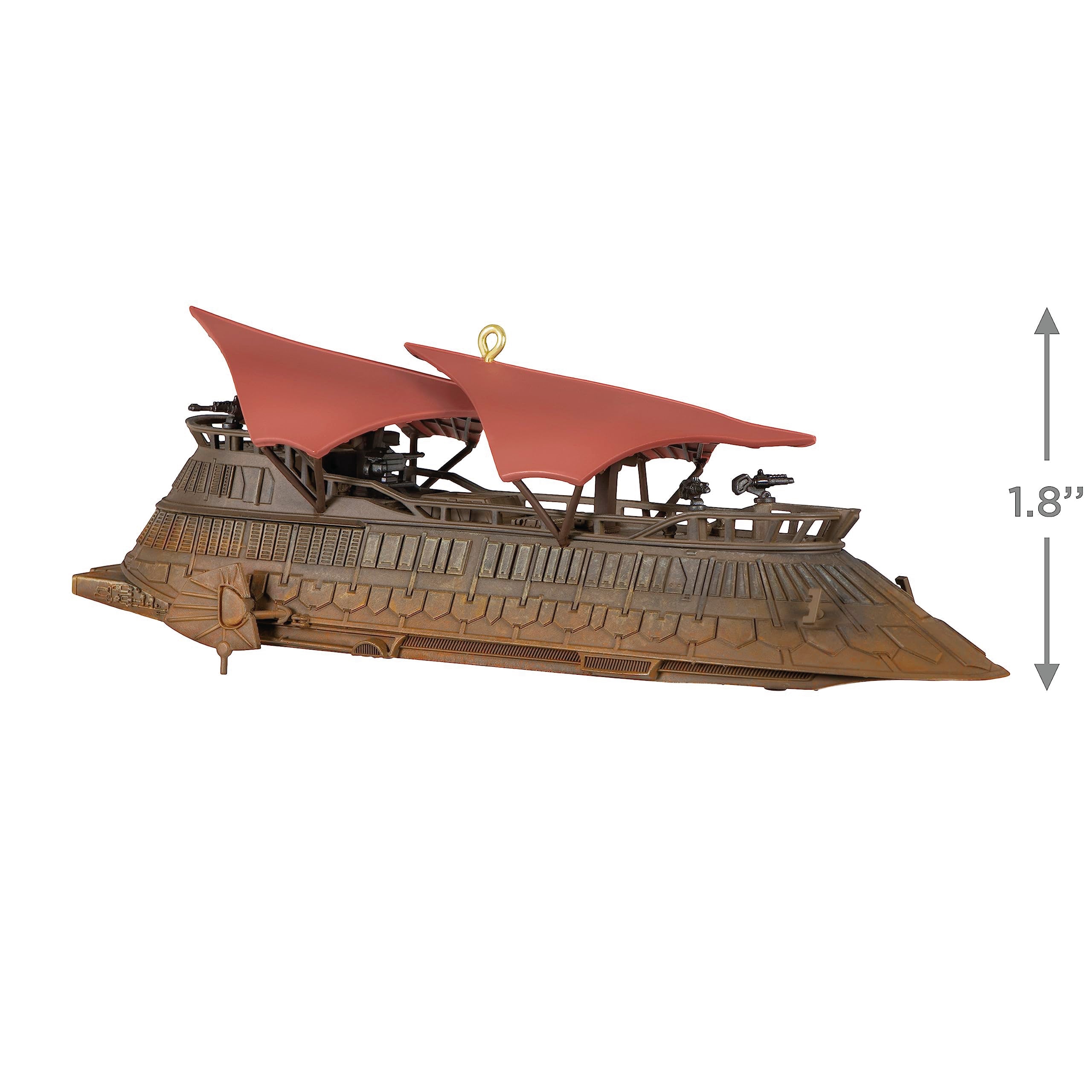 Hallmark Keepsake Christmas Ornament 2023, Star Wars: Return of The Jedi Jabba's Sail Barge, The Khetanna with Sound, Gifts for Star Wars Fans