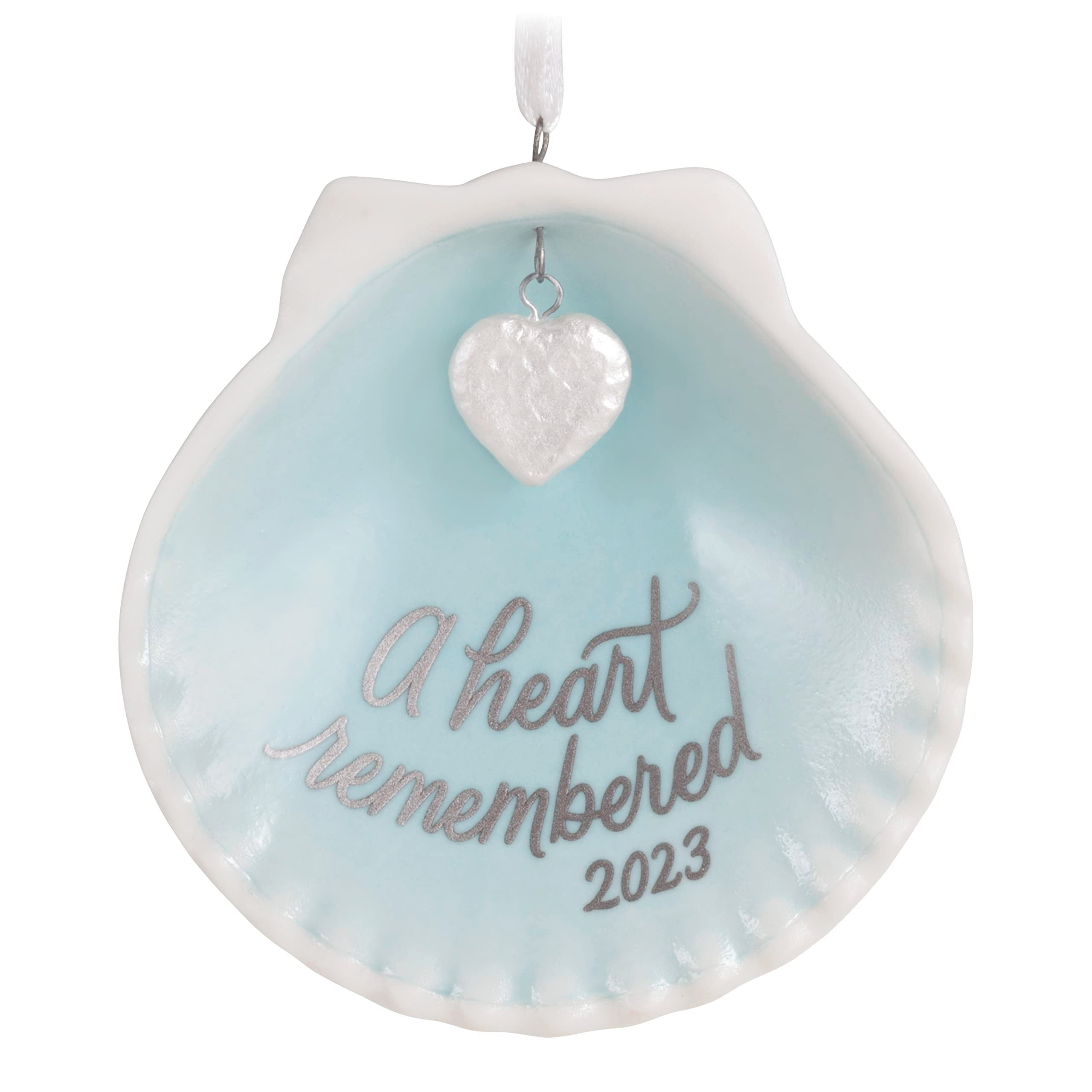 Hallmark Keepsake Christmas Ornament 2023, A Heart Remembered, Clam Shell Memorial Gift