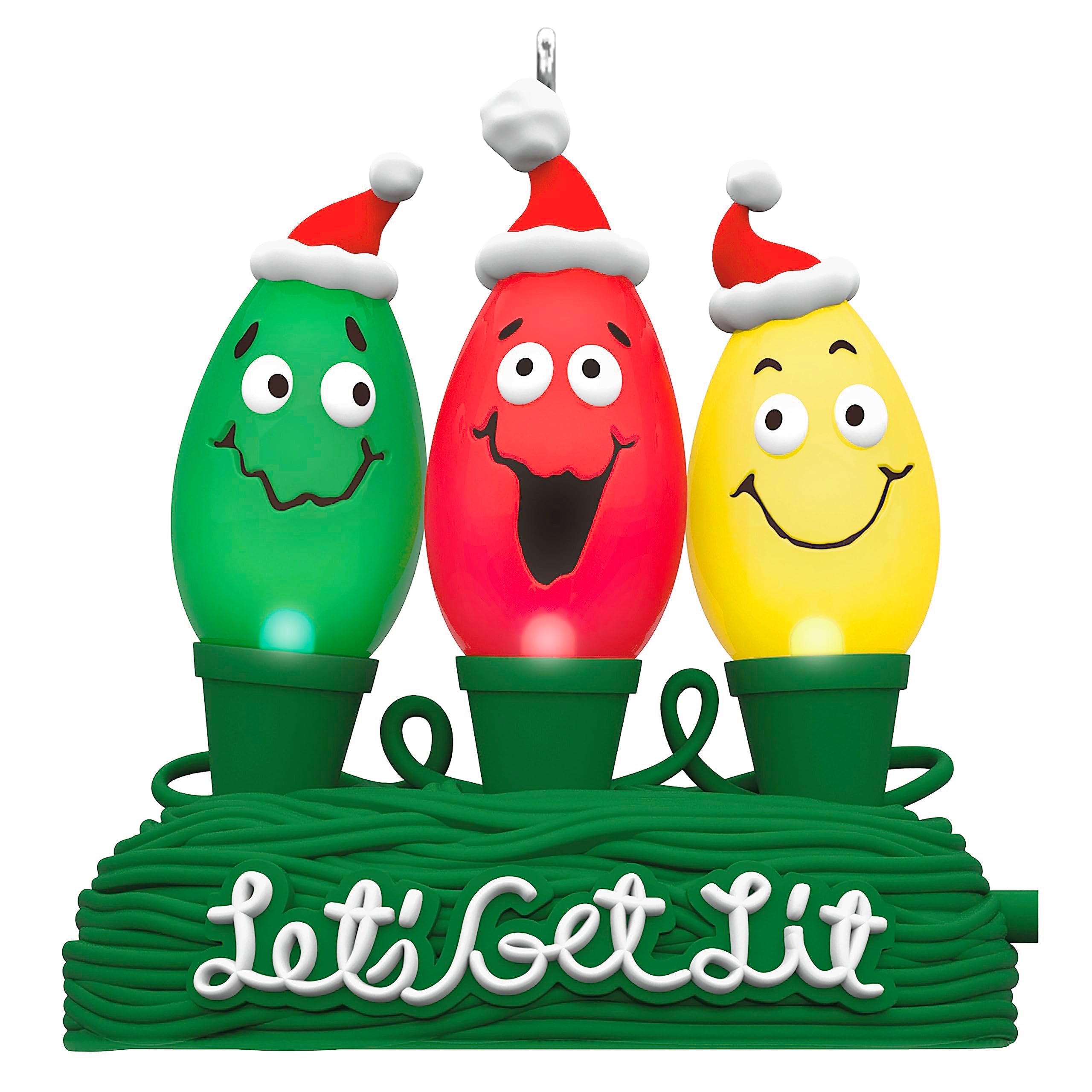 Hallmark Keepsake Christmas Ornament 2023, "Let's Get Lit" Funny Ornament with Light, Funny Gifts