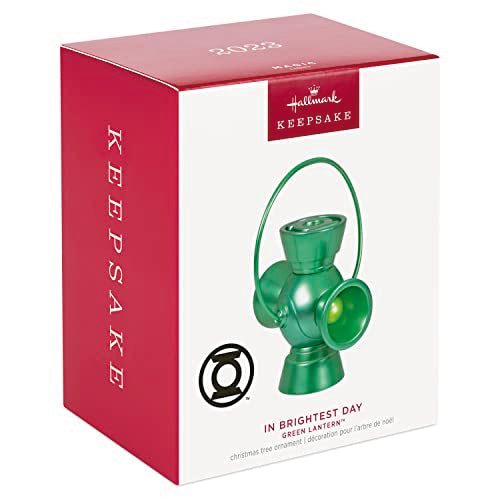 Hallmark Keepsake Christmas Ornament 2023, DC Green Lantern in Brightest Day, Ornament with Light, Super Hero Gifts