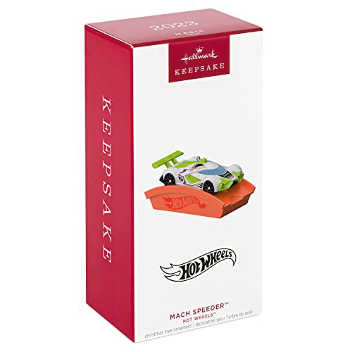 Hallmark Keepsake Christmas Ornament 2023, Hot Wheels Mach Speeder with Light, Gifts for Car Collectors,