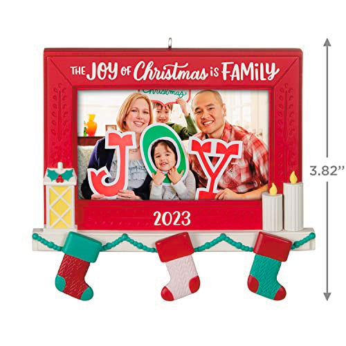 Hallmark Keepsake Christmas Ornament 2023, Family Joy Photo Frame, Picture Gifts