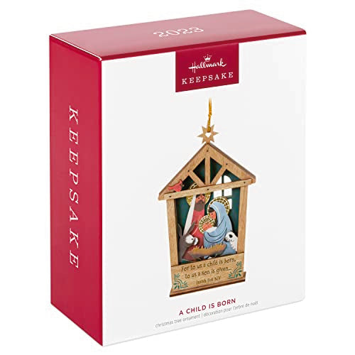 Hallmark Keepsake Christmas Ornament 2023, A Child is Born Nativity, Papercraft, Religious Gift