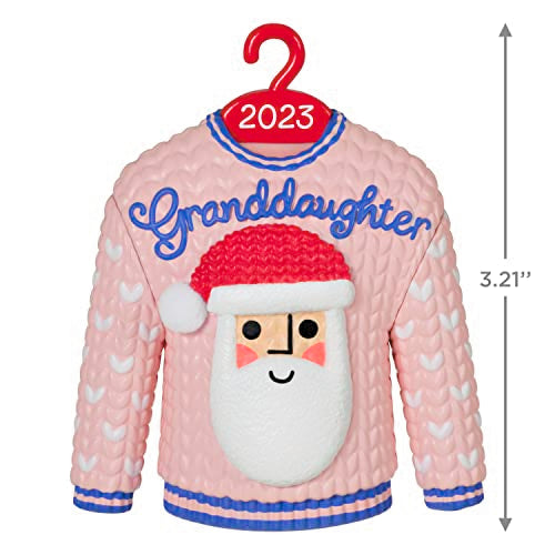 Hallmark Keepsake Christmas Ornament 2023, Granddaughter Christmas Sweater, Family Gifts