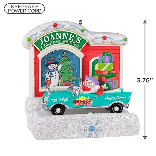 Hallmark Keepsake Christmas Ornament 2023, Happy Holiday Parade Collection Joanne's Christmas Boutique Musical with Light, Gifts for Her