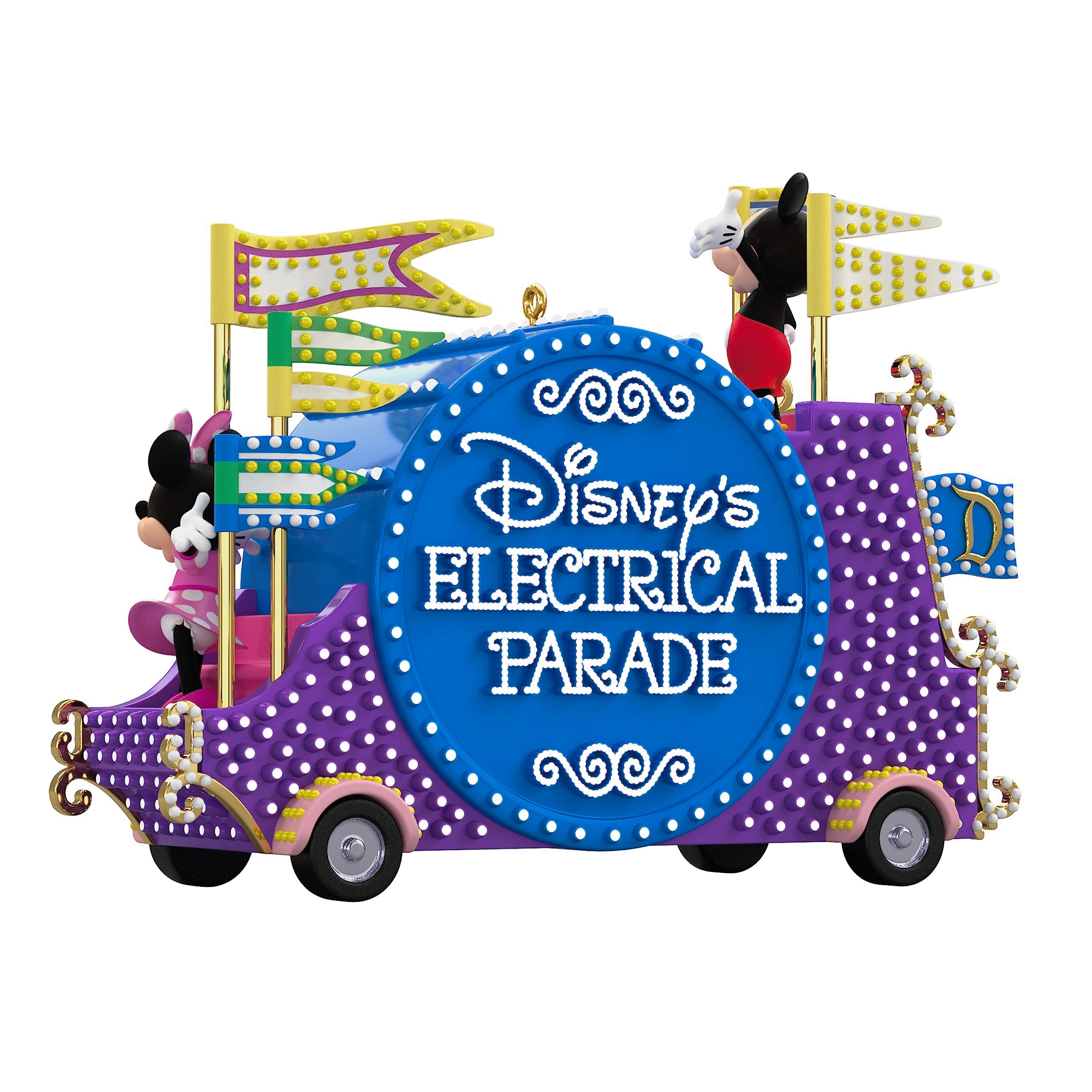 Hallmark Keepsake Christmas Ornament 2023, Disney Mickey Mouse Disney's Electrical Parade Musical With Light, Gifts for Disney Fans