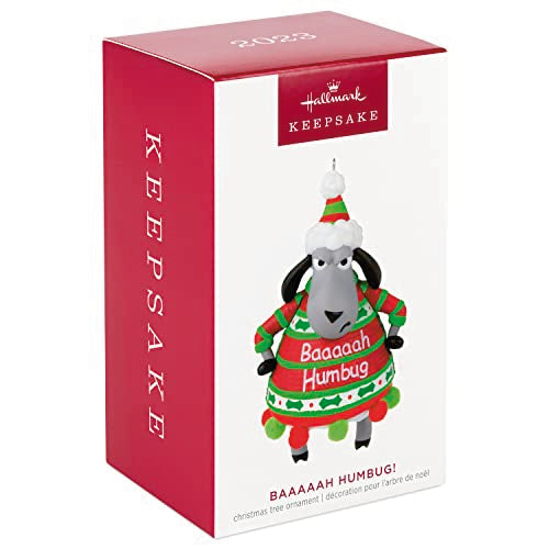 Hallmark Keepsake Christmas Ornament 2023, "Baaaaah Humbug!," Funny Sheep Ornament, Funny Gifts