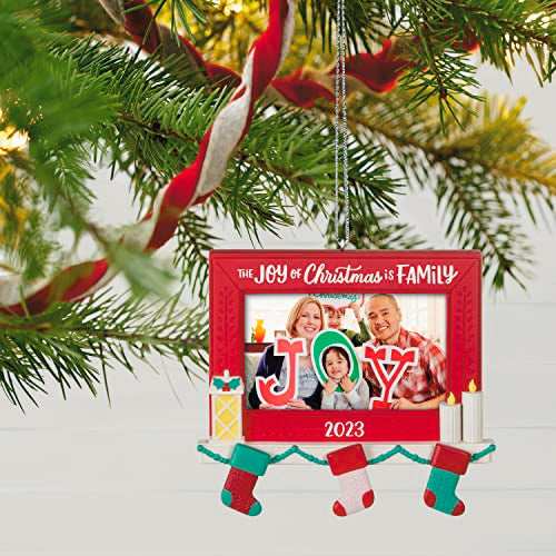 Hallmark Keepsake Christmas Ornament 2023, Family Joy Photo Frame, Picture Gifts