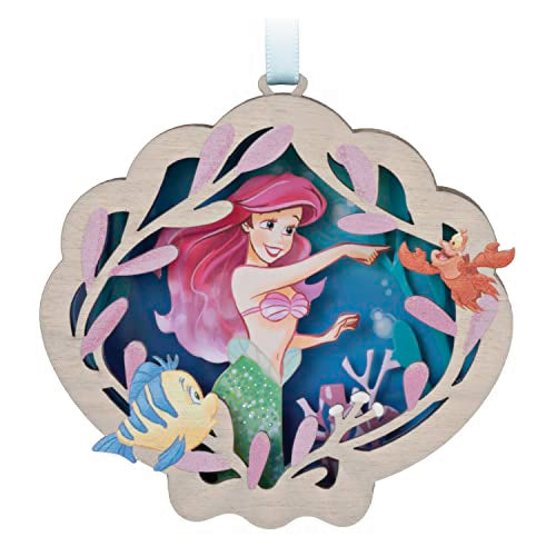 Hallmark Keepsake Christmas Ornament 2023, Disney The Little Mermaid Ariel and Friends, Papercraft Ornament, Gifts for Disney Fans