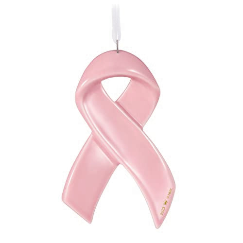 Hallmark Keepsake Christmas Ornament 2023, Strength Within, Pink Ribbon Porcelain Ornament Benefiting Susan G. Komen, Breast Cancer Gift