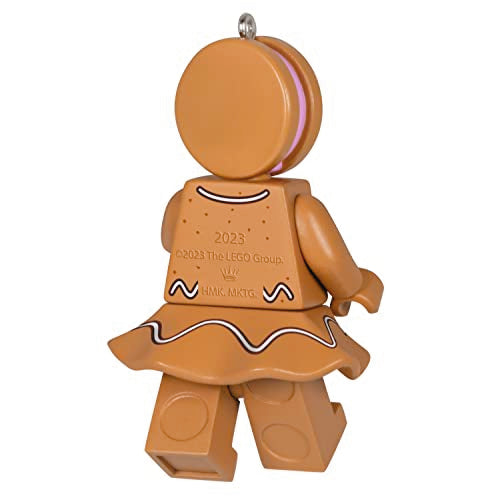 Hallmark Keepsake Christmas Ornament 2023, Gingerbread Woman Lego Minifigure, Gifts for Lego Fans