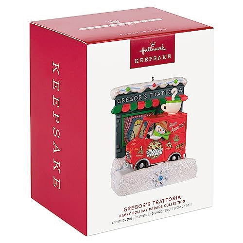 Hallmark Keepsake Christmas Ornament 2023, Happy Holiday Parade Collection Gregor's Trattoria Musical with Light, Gifts for Her