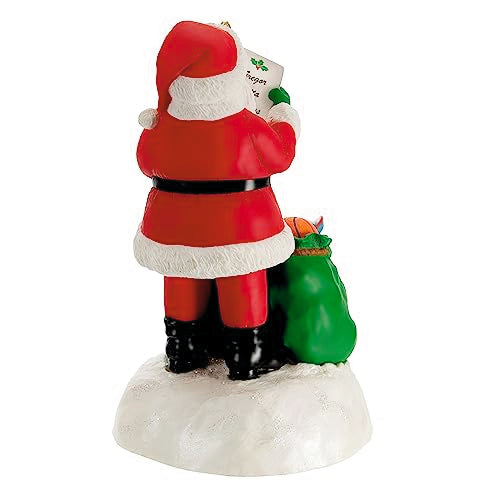 Hallmark Keepsake Christmas Ornament 2023, Checking It Twice, Ornament with Light and Sound, Santa Collectors Gifts