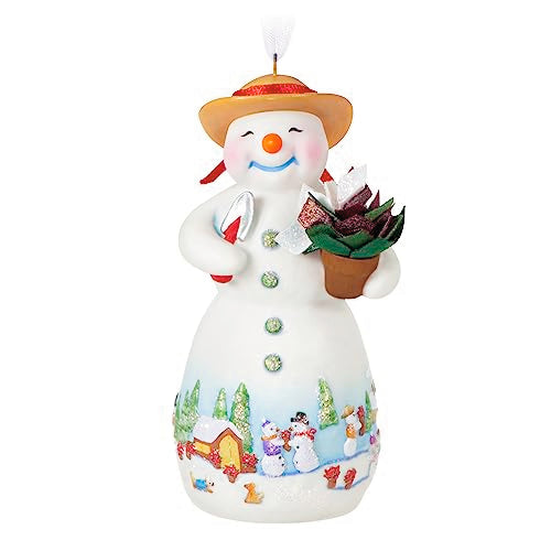 Hallmark Keepsake Christmas Ornament 2023, Snowtop Lodge Terran S. Gardner, Porcelain Ornament, Snowman Gifts