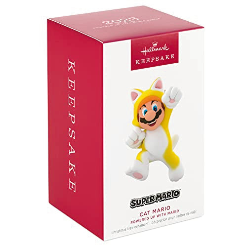 Hallmark Keepsake Christmas Ornament 2023, Nintendo Super Mario Powered Up With Mario Cat, Gifts for Gamers