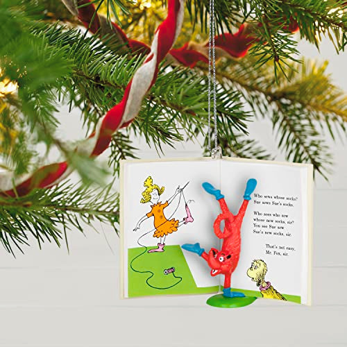 Hallmark Keepsake Christmas Ornament 2023, Dr. Seuss's Fox in Socks Who Sews Whose Socks?, Gifts for Kids