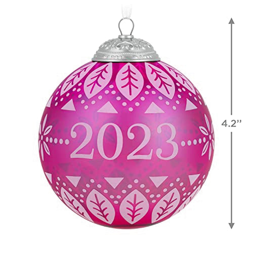 Hallmark Keepsake Christmas Ornament 2023, Christmas Commemorative 2023 Glass Ball Ornament, Gifts for Her